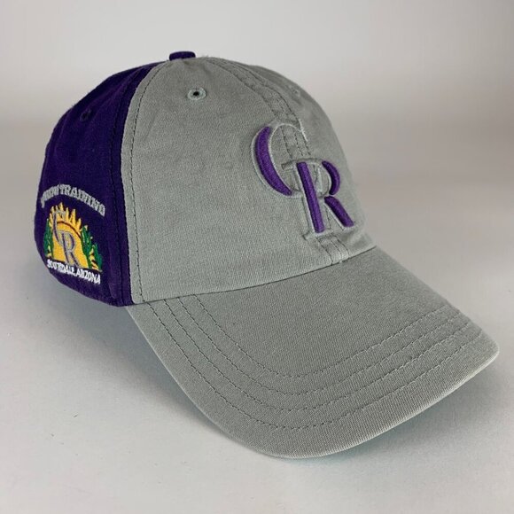 Colorado Rockies MLB Purple Gray 47 Brand Clean Up Spring Training Strapback Hat - Picture 1 of 8